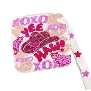 Annie may Yeehaw cowboy Star Box Purse beaded